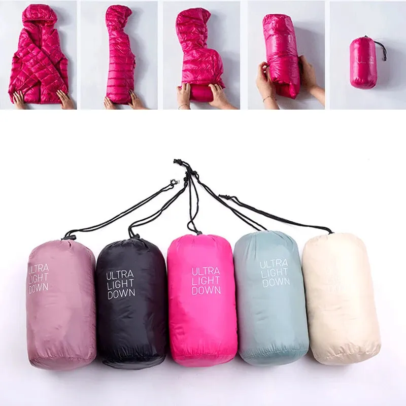 Women Winter Coat Autumn Ultralight Duck Down Jacket Slim Fit Puffer Windproof Outerwear