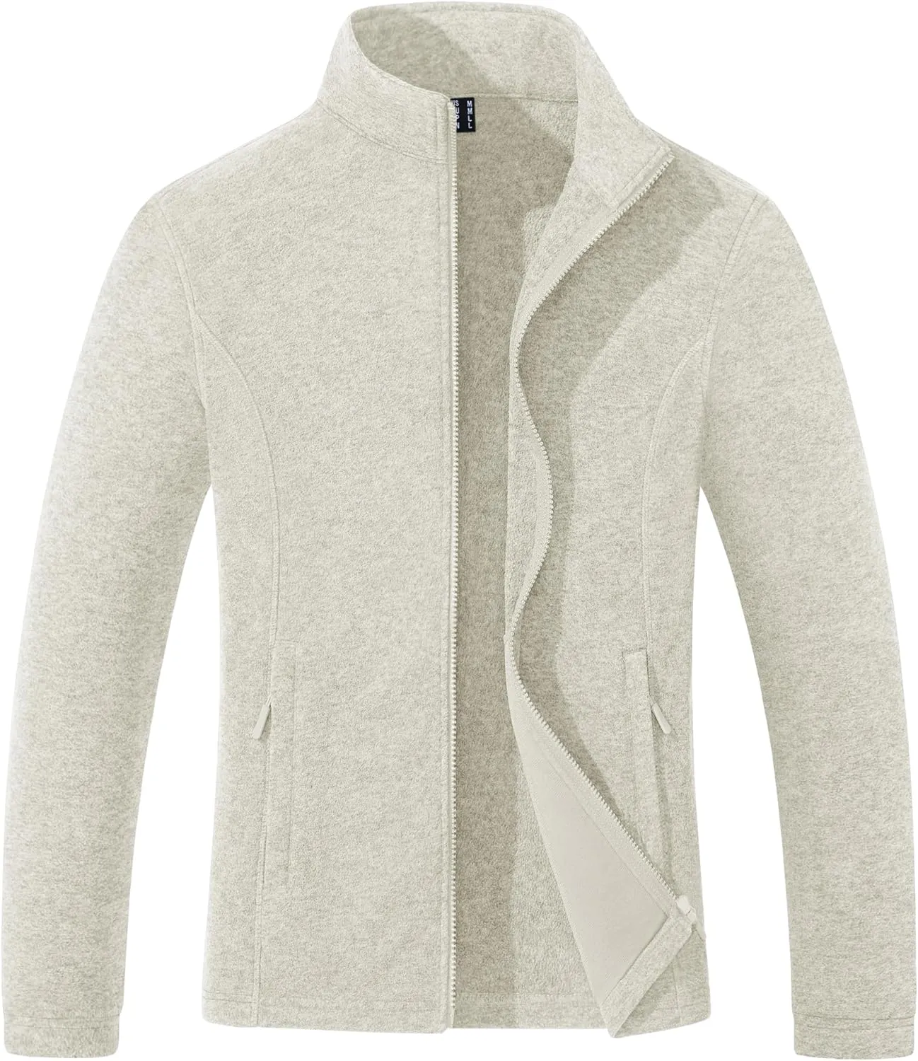 Women's Fleece Jacket Zip Up Coat Lightweight Soft Warm Long Sleeve Jackets with Pockets for Winter
