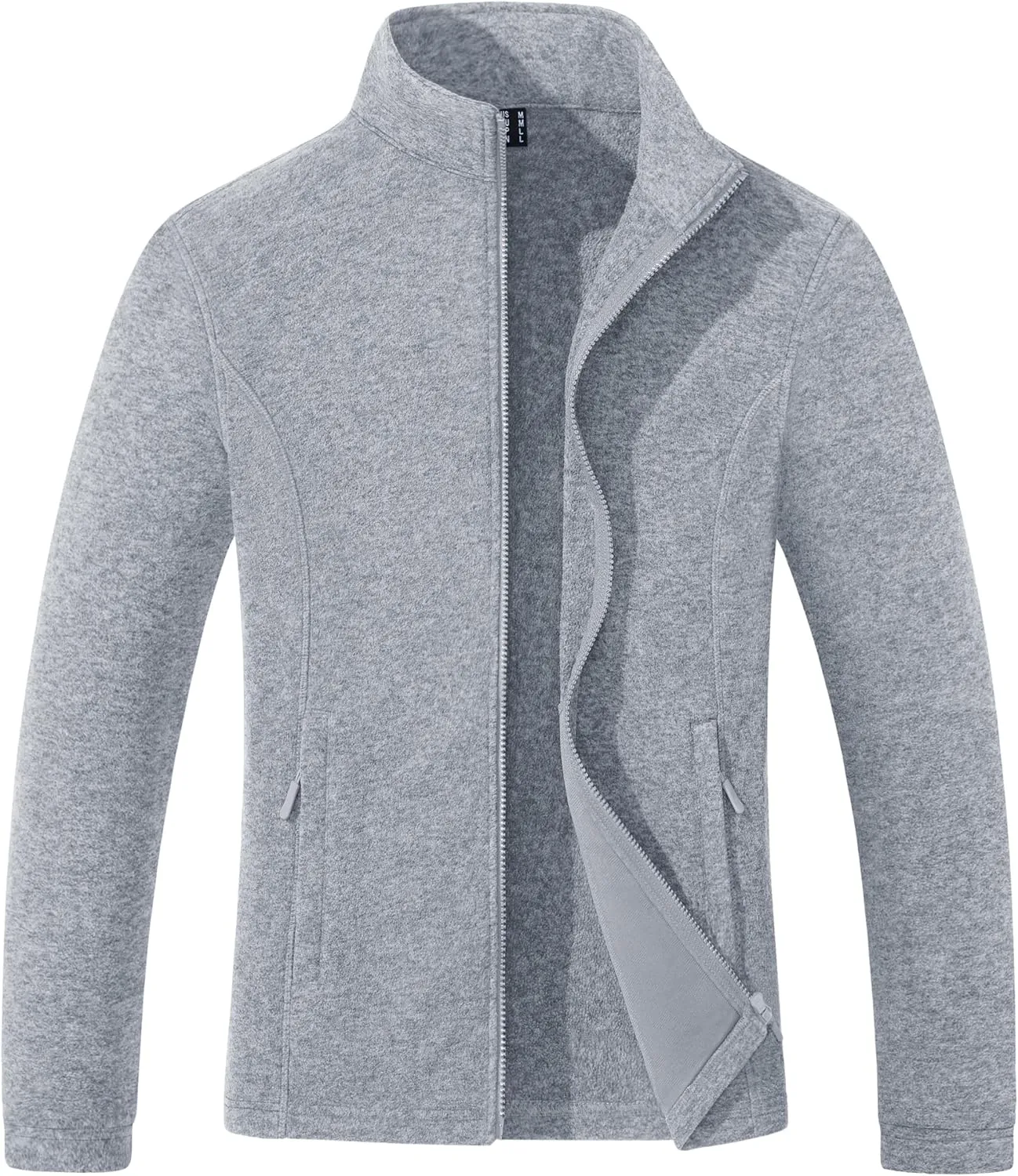Women's Fleece Jacket Zip Up Coat Lightweight Soft Warm Long Sleeve Jackets with Pockets for Winter