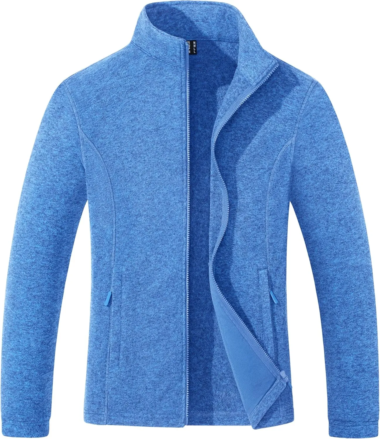 Women's Fleece Jacket Zip Up Coat Lightweight Soft Warm Long Sleeve Jackets with Pockets for Winter