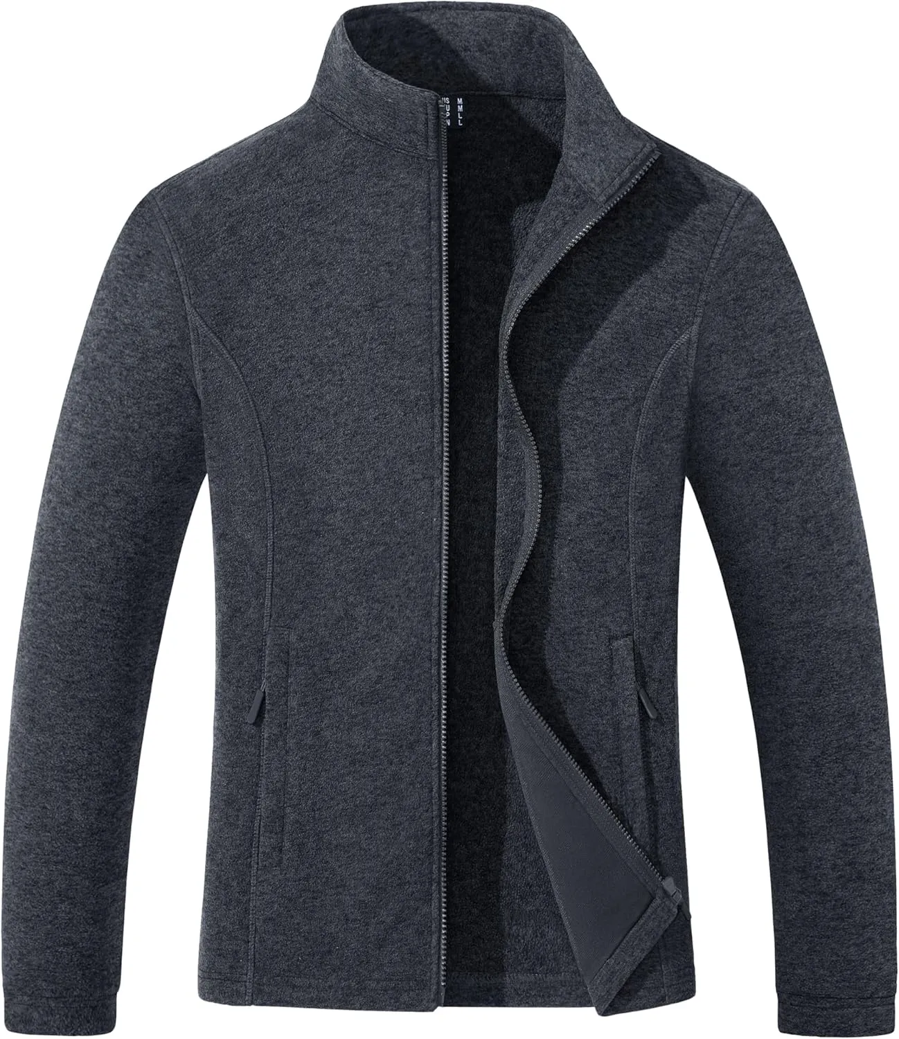Women's Fleece Jacket Zip Up Coat Lightweight Soft Warm Long Sleeve Jackets with Pockets for Winter