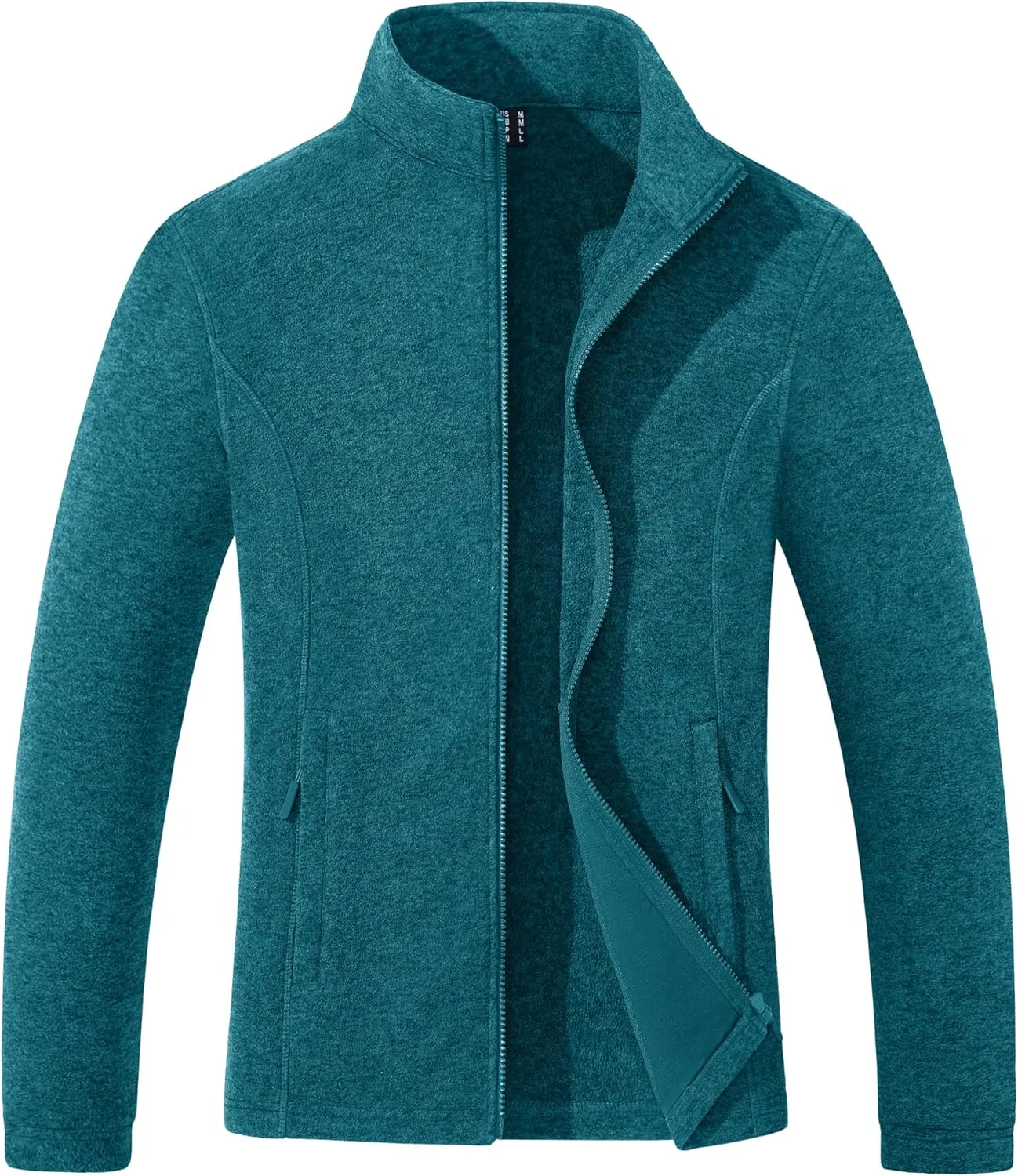 Women's Fleece Jacket Zip Up Coat Lightweight Soft Warm Long Sleeve Jackets with Pockets for Winter