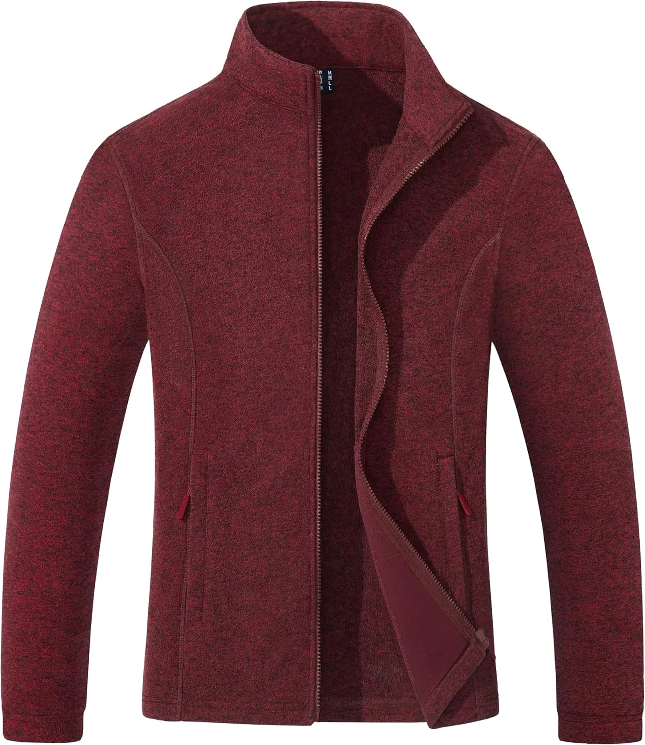 Women's Fleece Jacket Zip Up Coat Lightweight Soft Warm Long Sleeve Jackets with Pockets for Winter