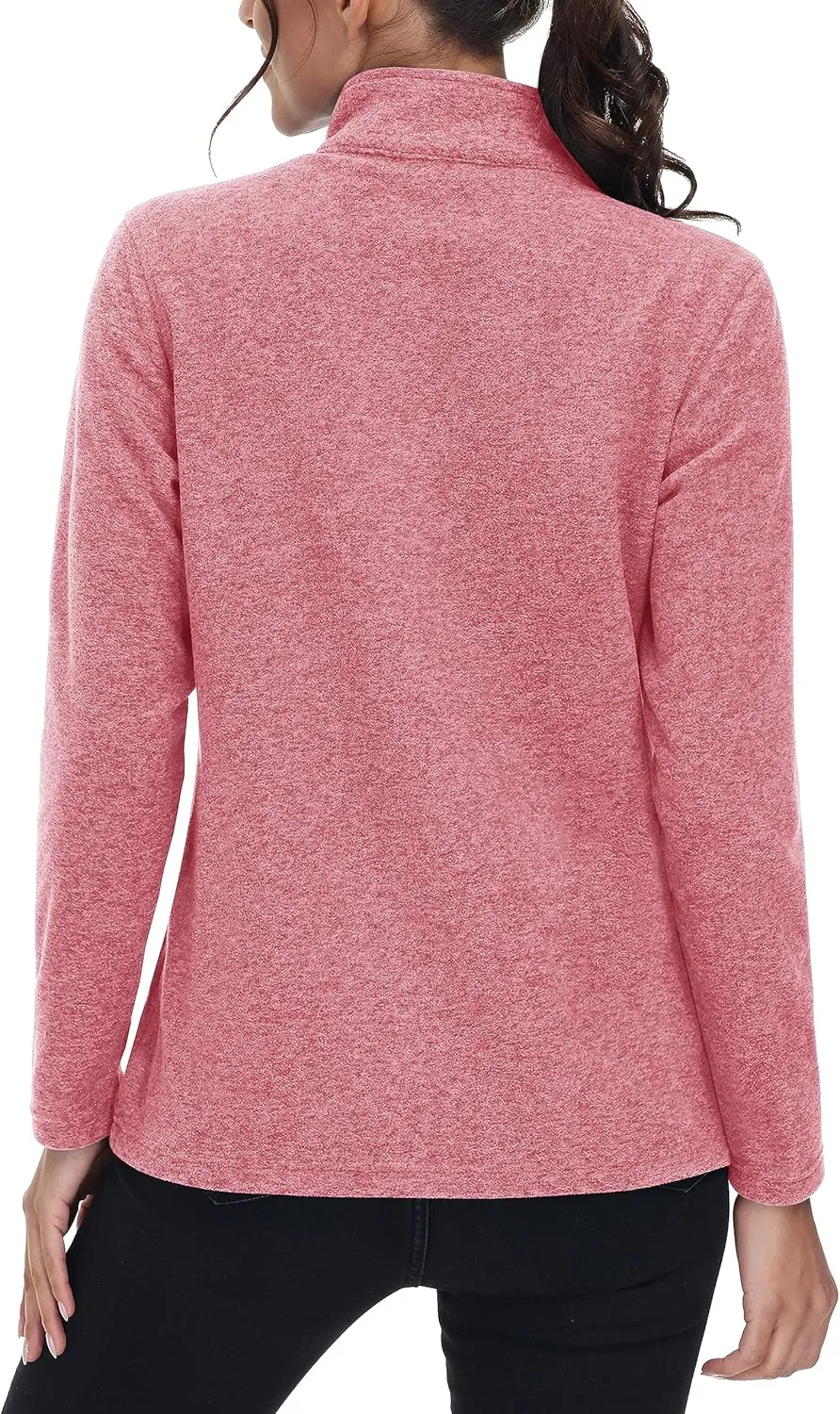 Women's Fleece Jacket Zip Up Coat Lightweight Soft Warm Long Sleeve Jackets with Pockets for Winter