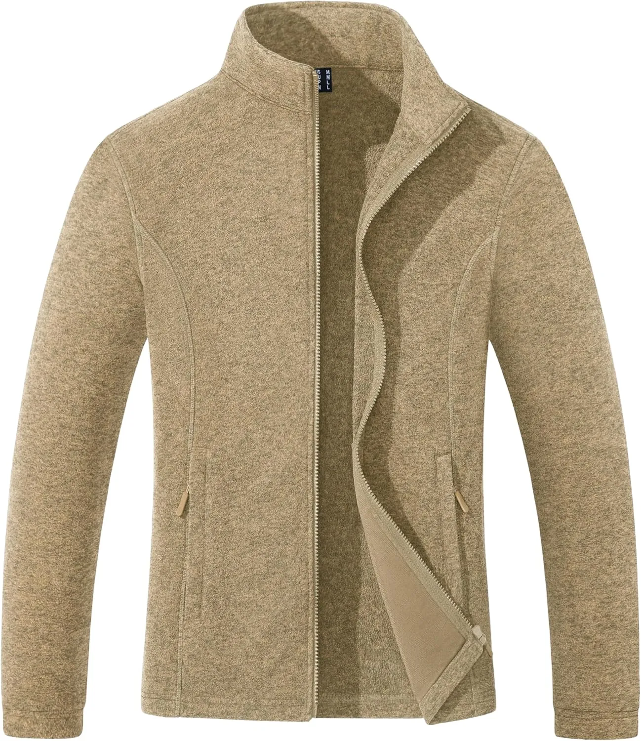 Women's Fleece Jacket Zip Up Coat Lightweight Soft Warm Long Sleeve Jackets with Pockets for Winter