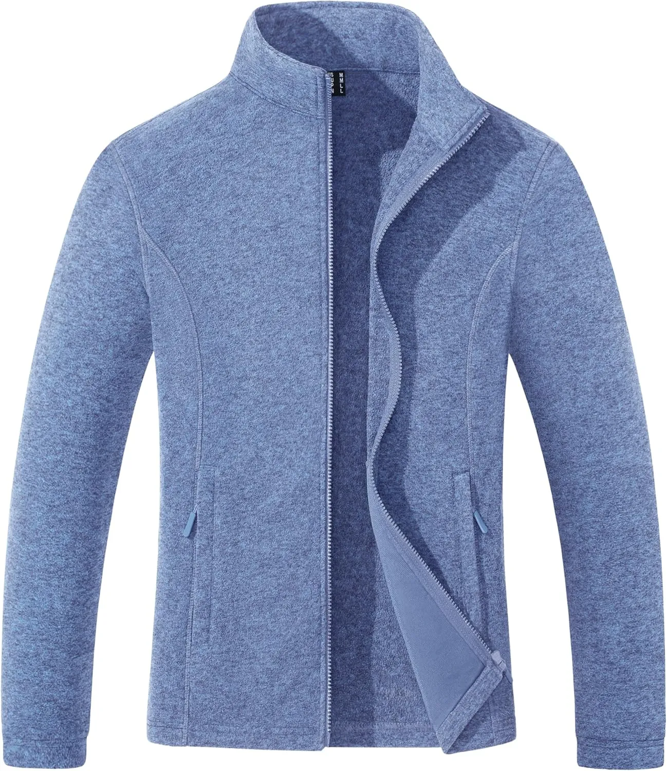 Women's Fleece Jacket Zip Up Coat Lightweight Soft Warm Long Sleeve Jackets with Pockets for Winter