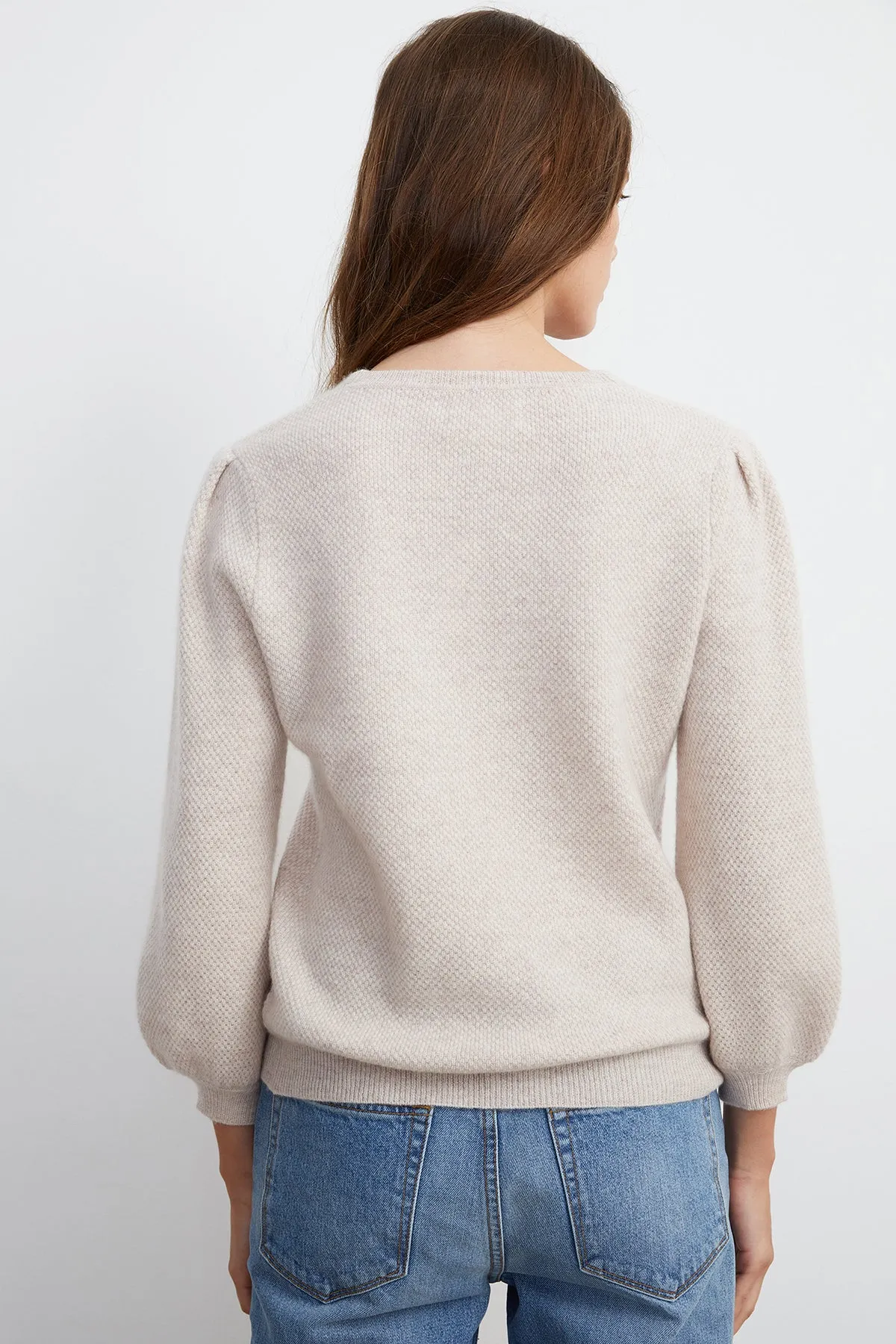 YELENE CASHMERE V-NECK SWEATER
